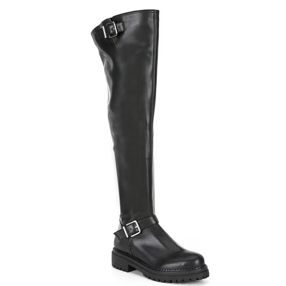 NEW GB Game-Changer Over-the-Knee Lug Sole Combat Boots in Black